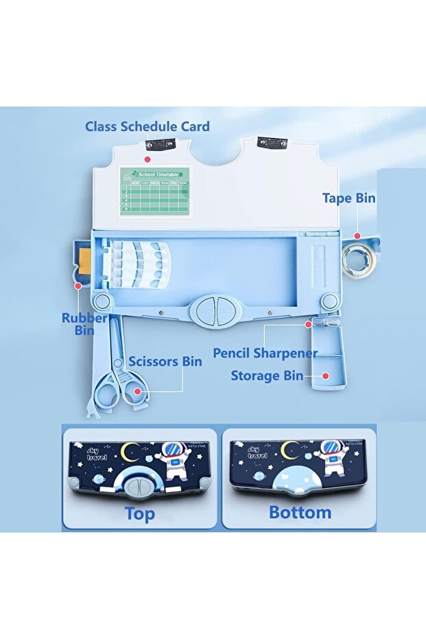 Multifunction Pencil Case Multifunction Pencil Boxes With Buttons Cartoon Pattern Pen Case Kid - 5