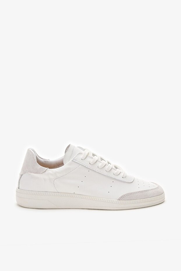 Cosmos White Genuine Leather Women's Sneakers