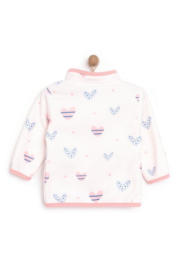 HelloBaby Basic Metraj Baskılı Polar Hırka Kız Bebek - 3