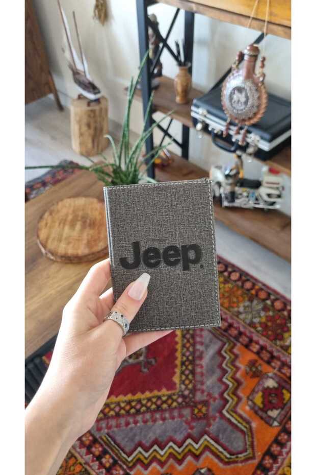 Jeep Leather Stitched Car License Case Container License Holder License Protector