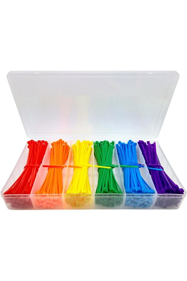 4 Inch Multi Purpose Cable Ties 600 Piece Assorted Colored - 1