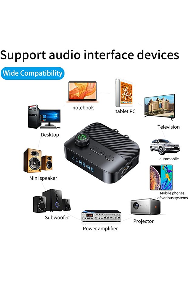 Bluetooth Transmitter Receiver, Bluetooth Transmitter Receiver Display, V5.3 Bluetooth Receiver - 7