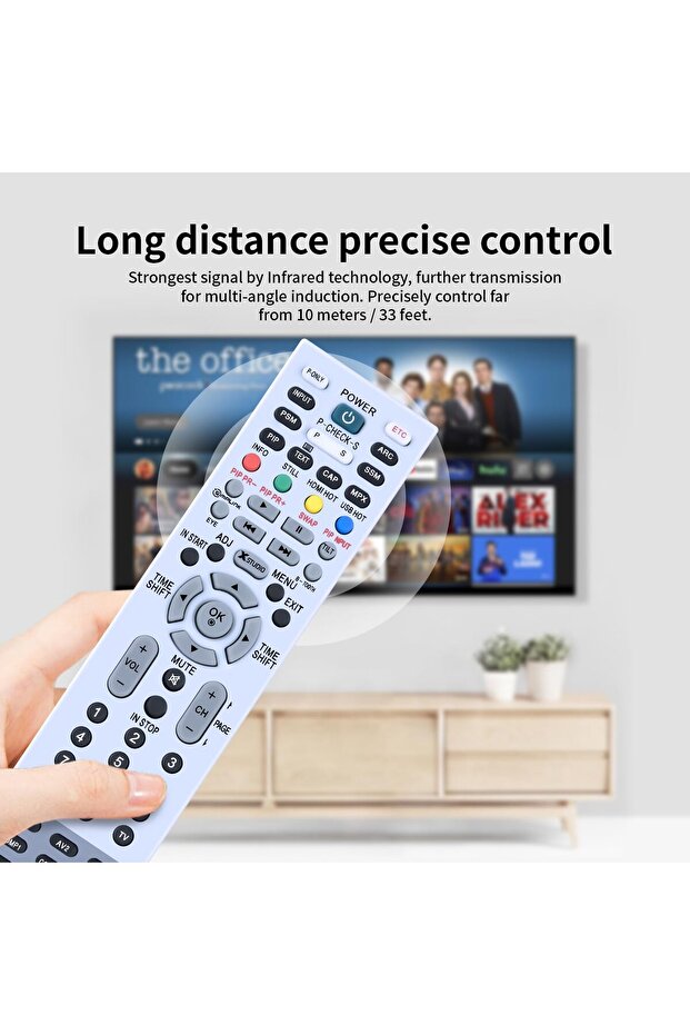 Ac Remote Control Wear Resistant Universal Replacement For Midea Bgef Rg57A2 For Bge Rg52A2 For Bge - 2