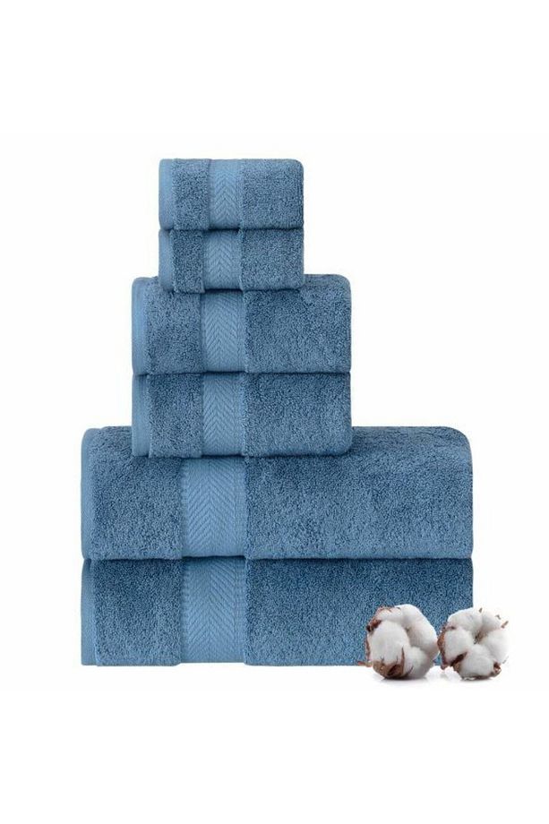 Pamuklu Havlu Takımı 6'lı set - 1