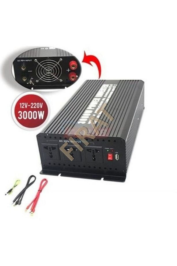 İNVERTÖR INVERTER 24V 3000W 220V USB CIKIŞ - 1