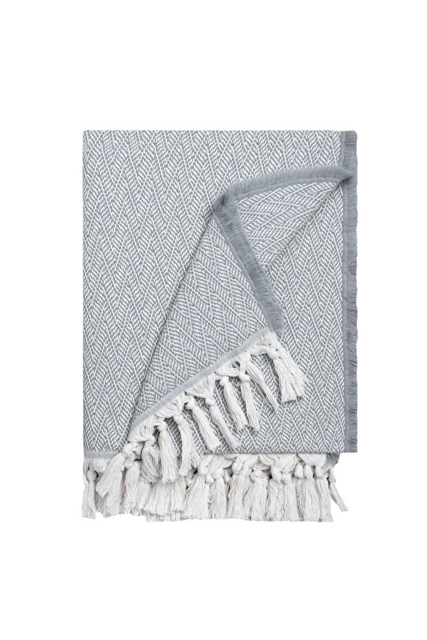 Fringed Patterned 130X160 Sofa Throw - 1