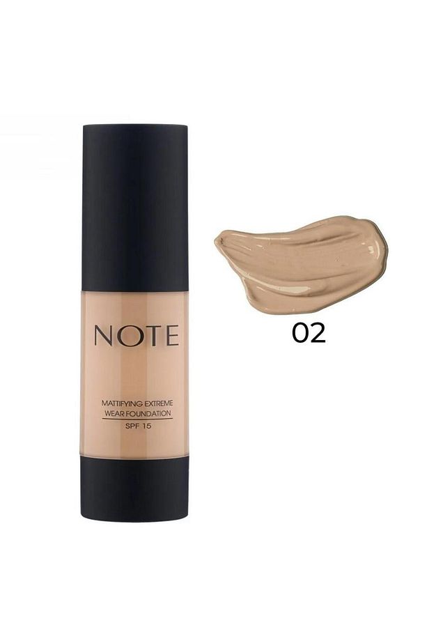 Note Mattifying Extreme Wear Foundation 02 Natural Beige 30ml - 1