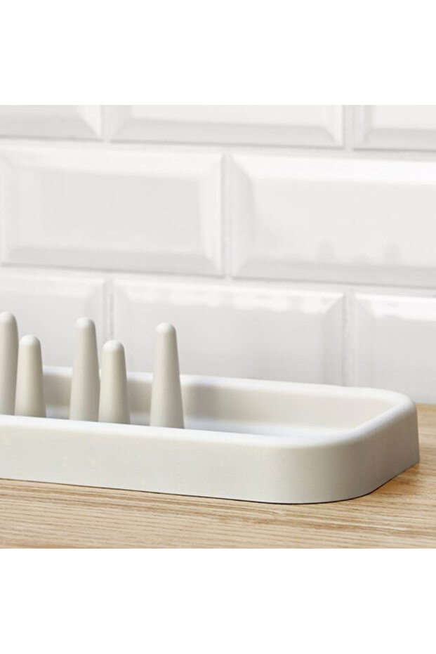 Dish drying rack, ivory-white, 48 cm - 5