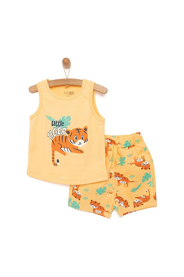HelloBaby Basic Küçük Kaplan Baskılı Atlet-Şort Erkek Bebek - 1