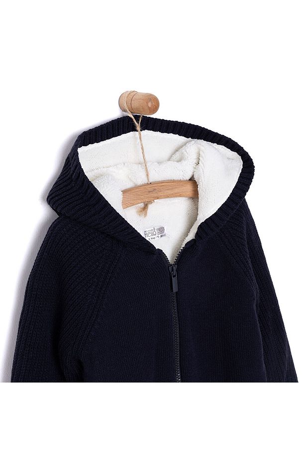 HelloBaby Basic Unisex Peluş Triko Hırka Unisex - 3