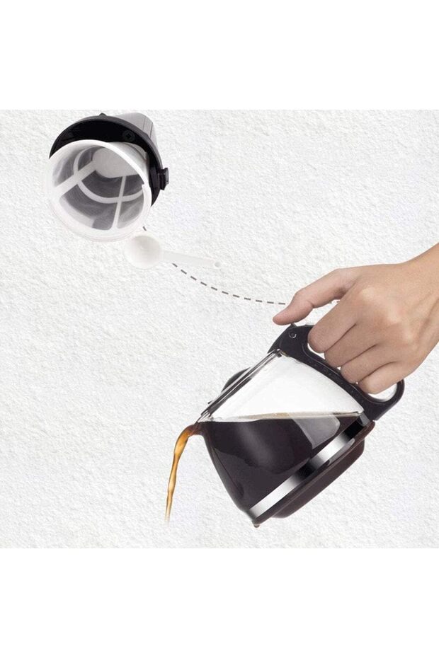 Coffee Maker 900W Power Anti-Drip Function Automatic Insulation High Density Screen One-Click - 4