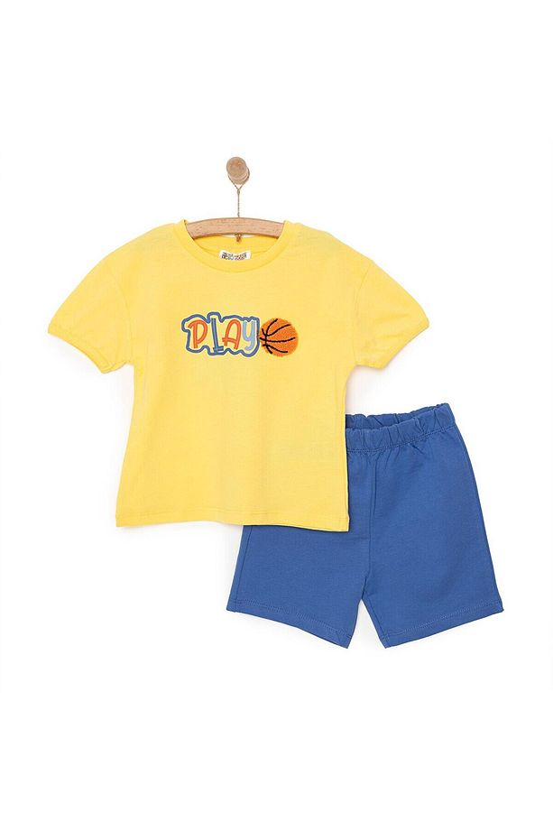 HelloBaby Motto Boy Erkek Tshirt-Şort Erkek Bebek - 1