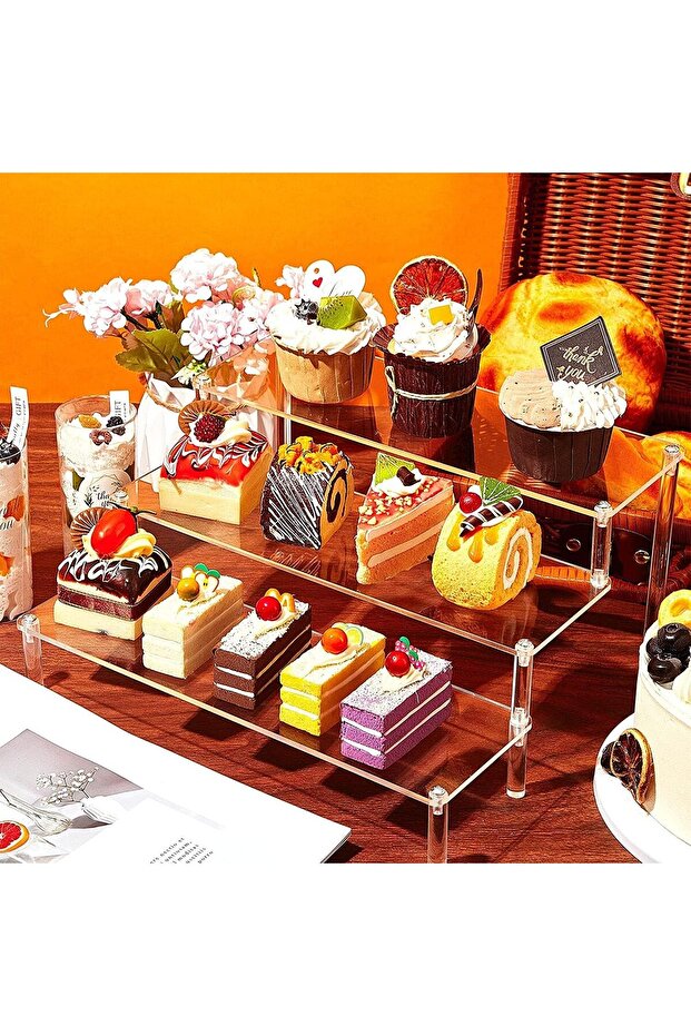 Acrylic Riser Display Shelf Clear Acrylic Display Riser Shelf For Pop Figures Tiered Display Stand - 4