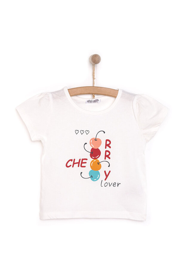 HelloBaby Basic Kiraz Baskılı Tshirt Kız Bebek - 1