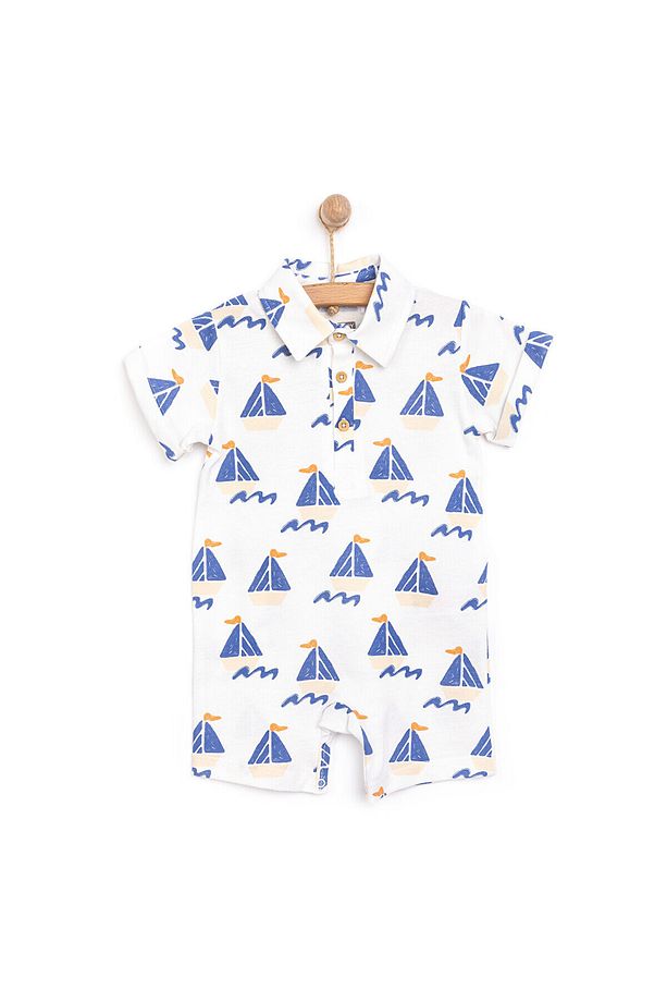 HelloBaby Little Sailor Erkek Şort Salopet Erkek Bebek - 1