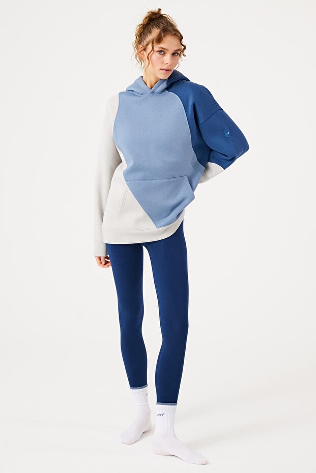 Aura Oversize Sweatshirt Lacivert - 4