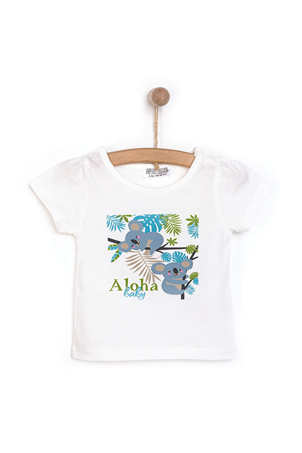 HelloBaby Basic Koala Baskılı  Tshirt Kız Bebek - 1