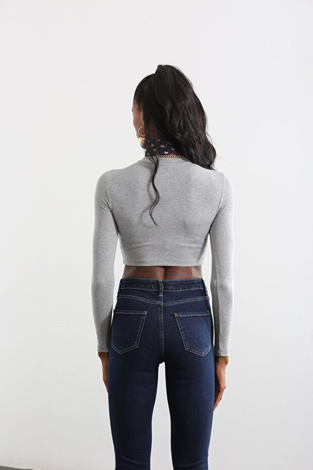 Dokulu Crop Bluz - 3