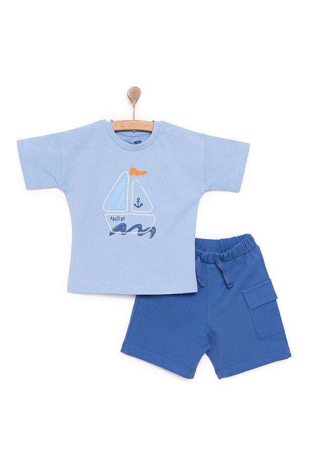 HelloBaby Little Sailor Erkek Tshirt-Şort Erkek Bebek - 1