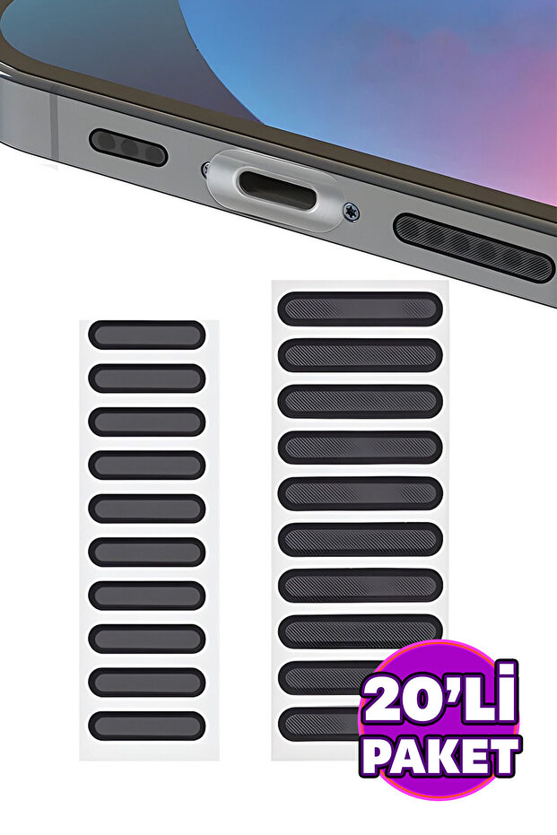 WANNA PROTECT 20 Adet Tüm Telefonlarla Uyumlu Hoparlör Için Toz Önleyici Sticker, Apple Hoparlör Koruyucu