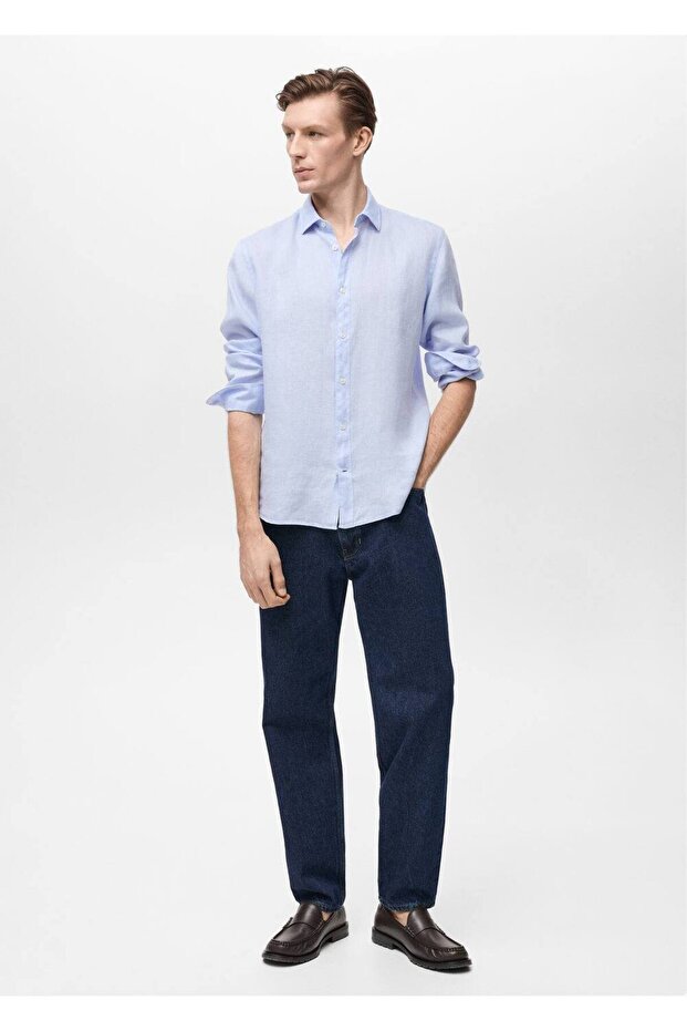 %100 Keten Gömlek - 2