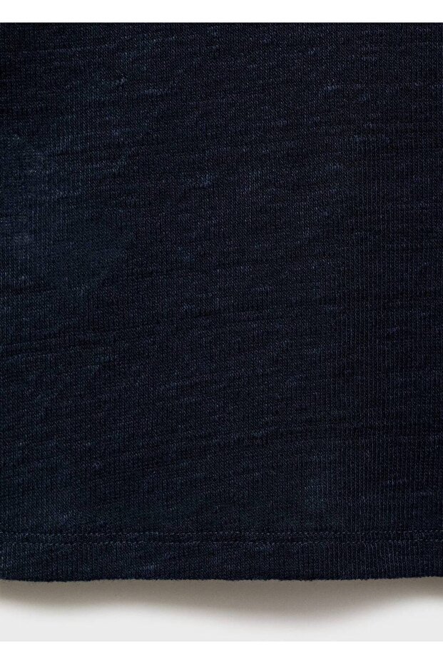 Kısa kollu keten tişört - 7