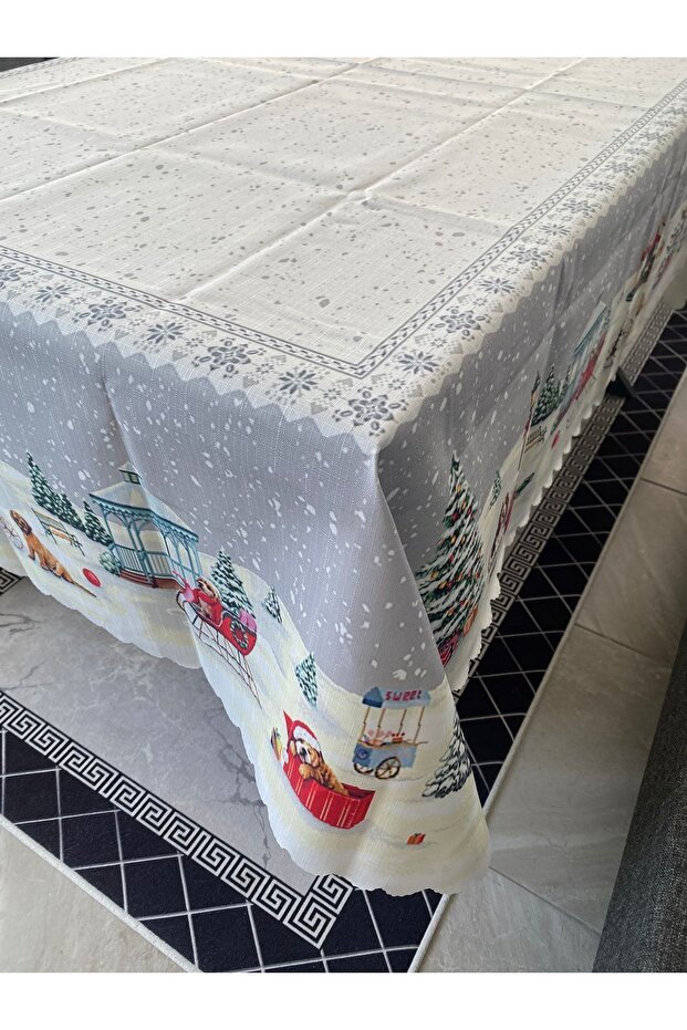 Yılbaşı Kış Temalı Masa Örtüsü - 6