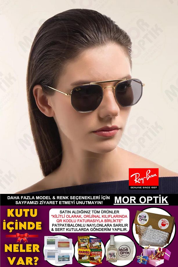 MOR OPTİK RB3648-M "THEMARSHAL II" (52 SİZE) UNİSEX YENİ MODEL - 1