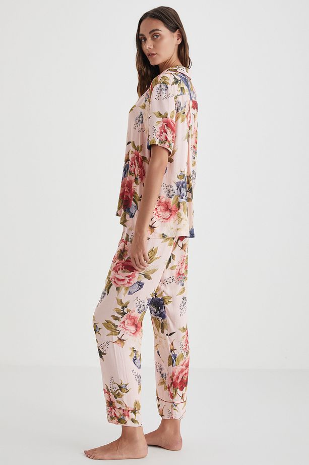 Çiçek desenli pijama takımı - 3