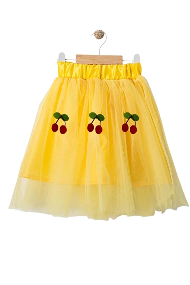 Girl's Cherry Tutu Skirt with Elastic Waist, Age 2/5