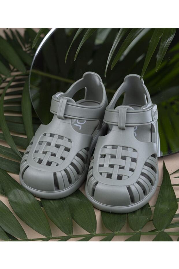 Tobby Solid Çocuk Yeşil Sandalet - 4