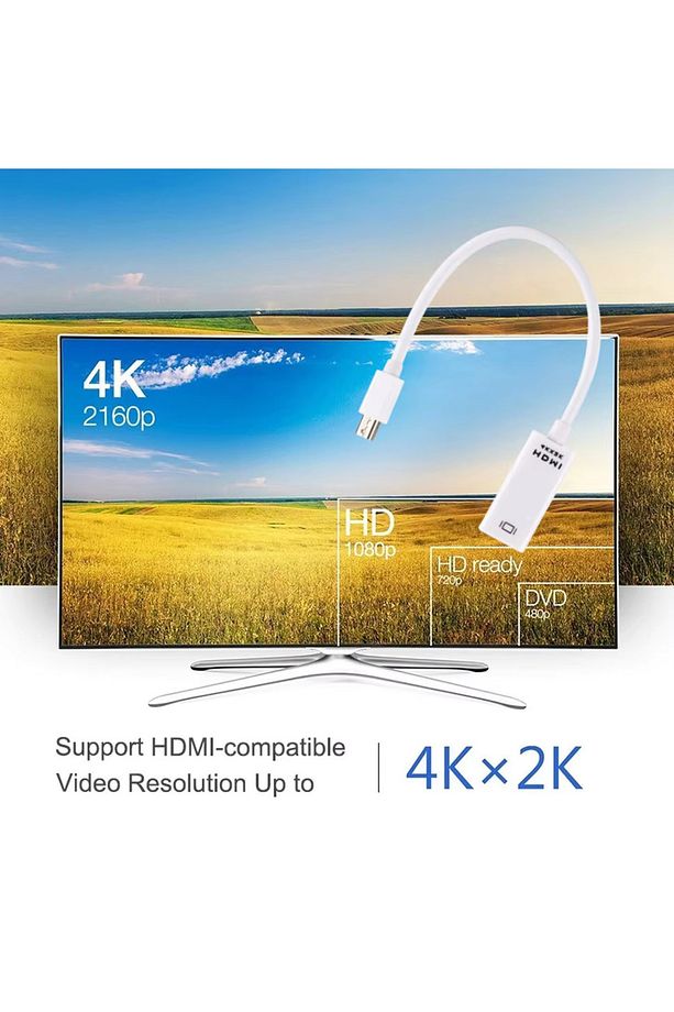 Yüksek kaliteli Thunderbolt Mini DisplayPort DP HDMI Uyumlu Dönüştürücü Apple Mac Macbook Pro İçin - 6