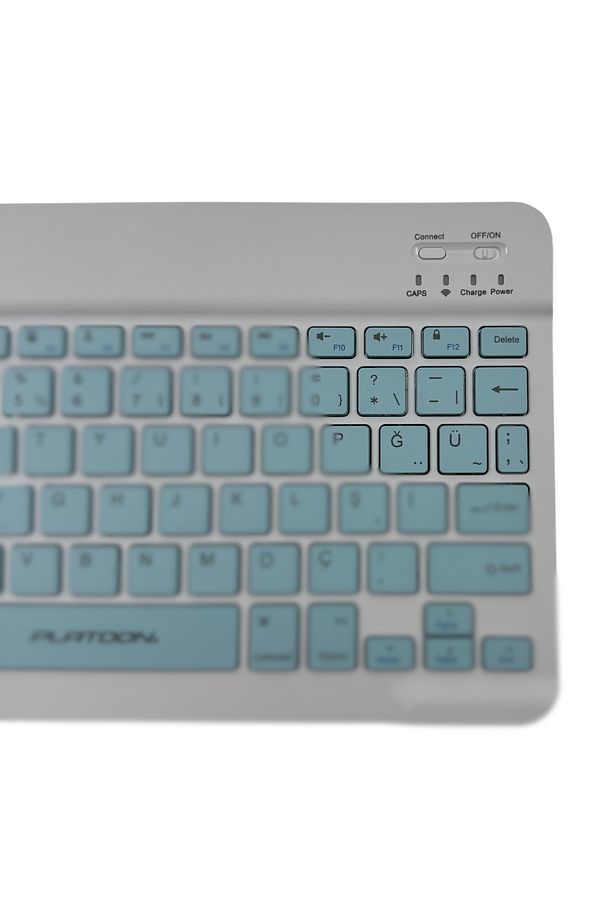 Tüm Cihazlara Uyumlu Akıllı Taşınabilir Şarj Edilebilir Kablosuz Bluetooth Klavye ve Mouse Seti - 4