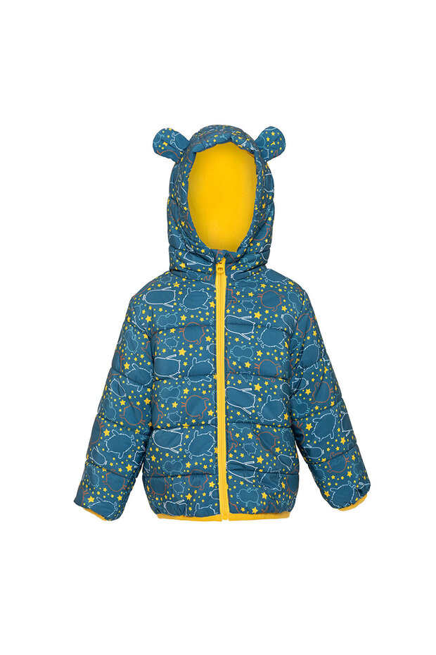 HelloBaby Basic Mikrop Baskılı Kulaklı Kapüşonlu Mont - 1