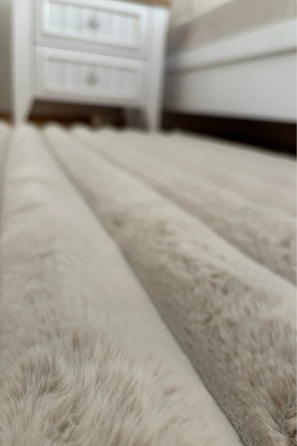 Linio 8053 Bej Peluş Post, Kaymaz Taban, Yıkanabilir - 2