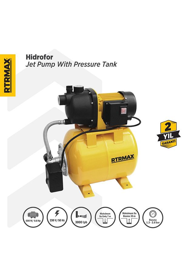 Rtm846 Hidrofor 600 W 1x1'' Çap 35 Mt - 1