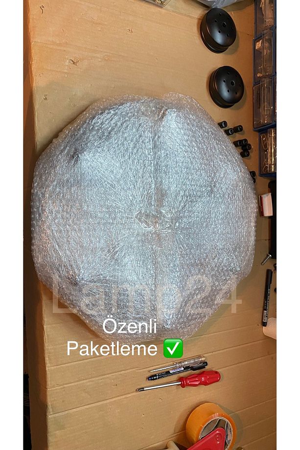 Damla 4lü Siyah Sarkıt Avize- Füme Camlı - 7
