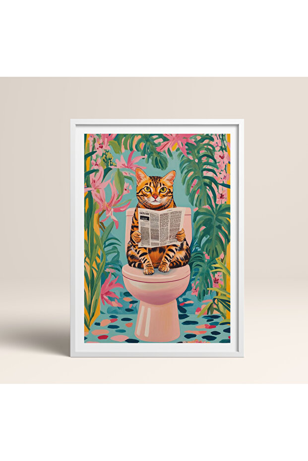 Tekli Ahşap Çerçeveli Tablo Tek Parça Poster Tablo TK/1045 - 2