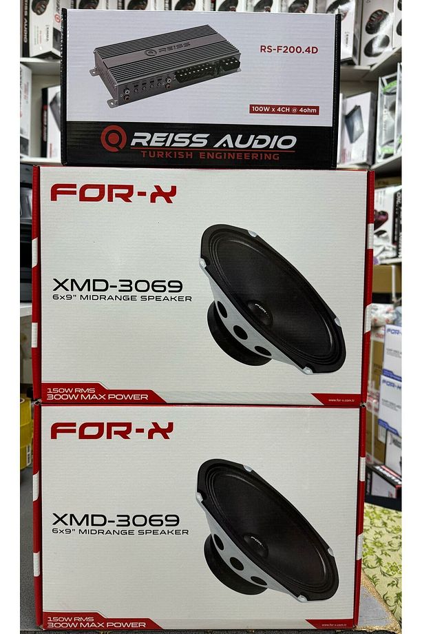 Xmd-3069 Oval Midrange Iki Takım 300wat Reis Anfi 4 Kanllı 4x100rms - 1