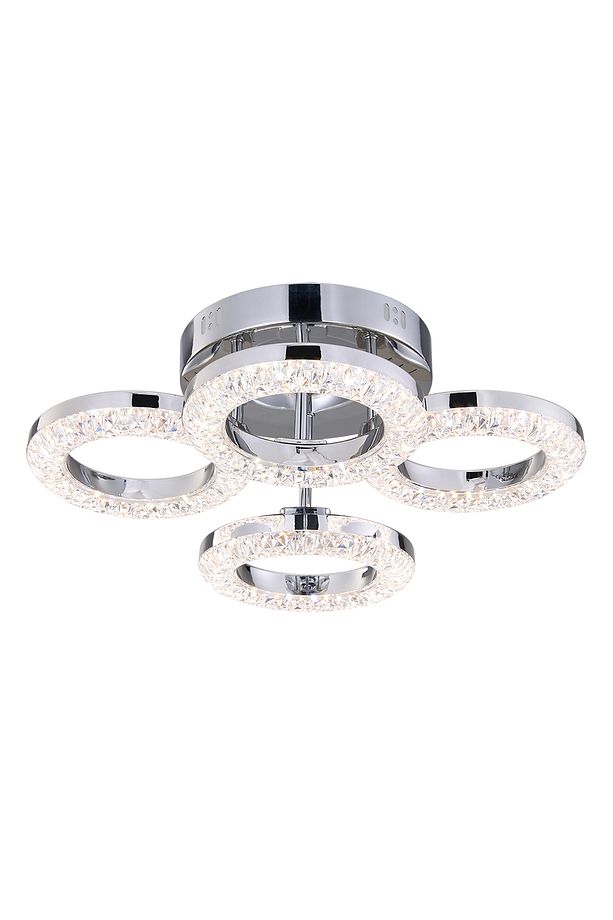 Oylum 4'lü Krom 24 Watt Kristalli Koridor Salon Led Plafonyer Avize - 4