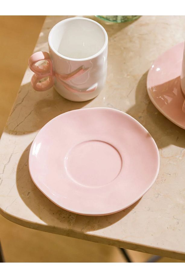 LCW HOME Pembe Fiyonk Desenli 2 Kişilik Porselen Kahve Fincan Takımı 90 Ml - 3