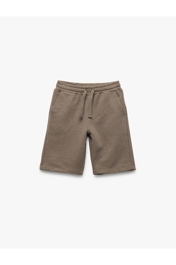Beli Bağcıklı Cep Detaylı ı Basic Şort - 1