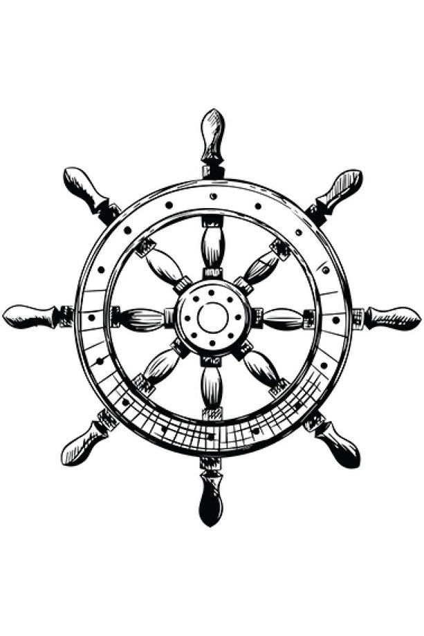 Gemi Dümeni Sticker - 1