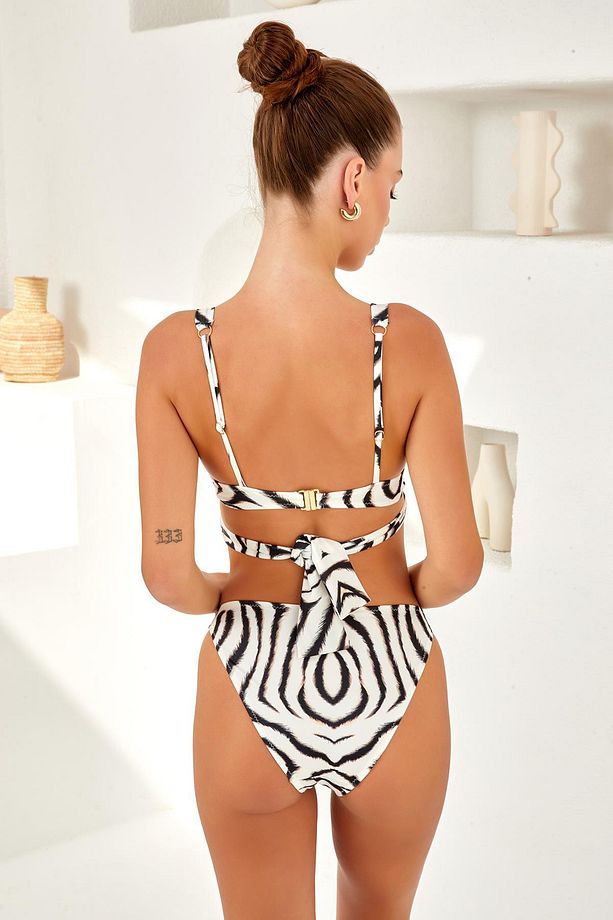 Dolgulu Bağlama Detaylı Bikini Takım 4236 - 4