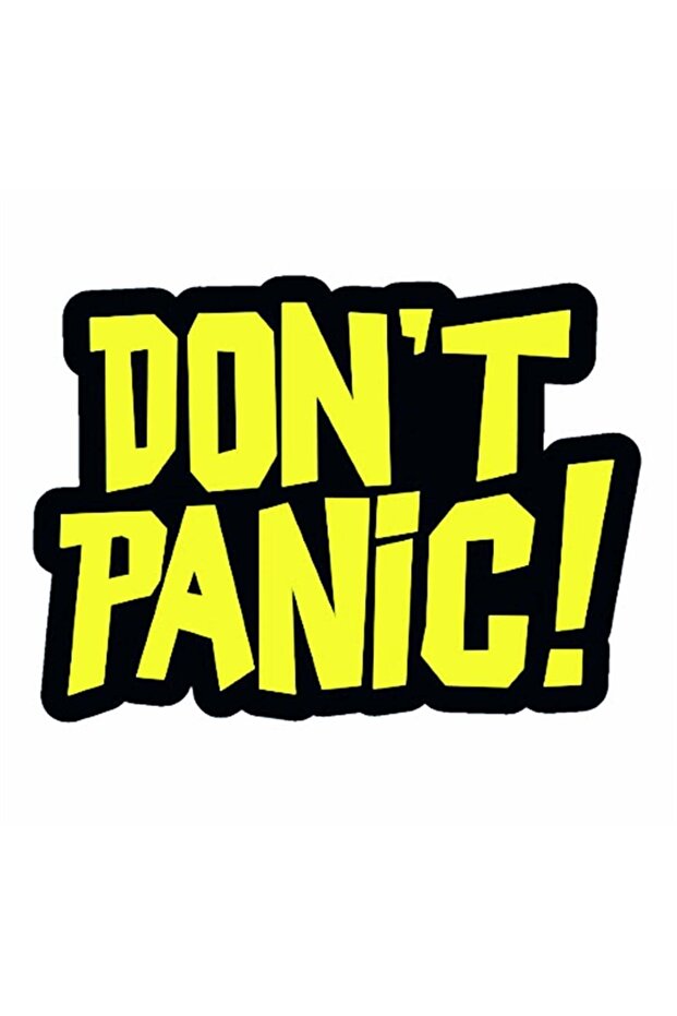 Don't Panic Yellow Auto Sticker Paste