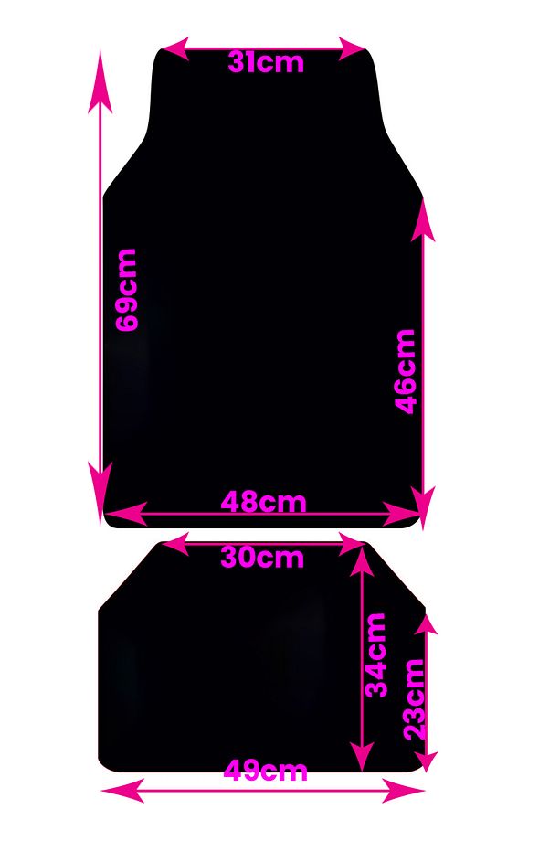 Yıkanabilir Üst Sınıf Kumaş ve Taban Kalın Pvc Mazda Oto Paspas Seti 3,4kg Kalınlık 0,5cm - 2