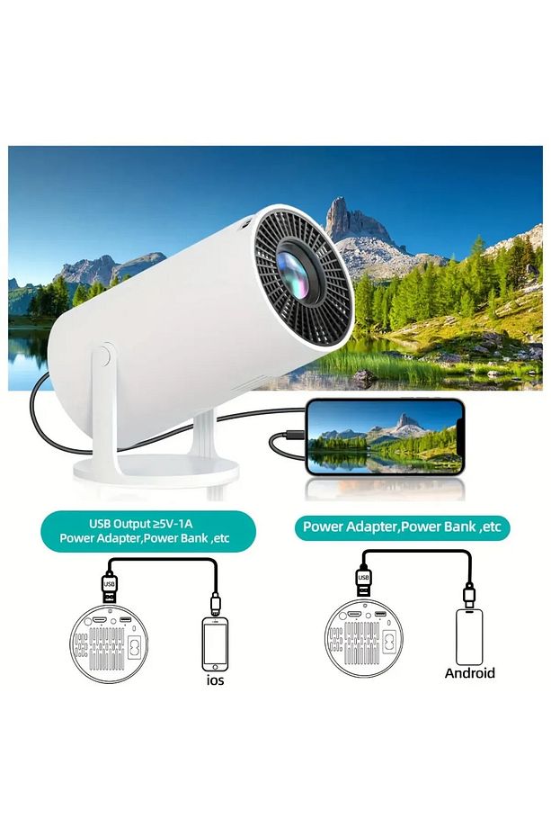 Taşınabilir Android Projeksiyon Wifi Destekli Akıllı Sinema Projektör Ultra Hd taşınabilir - 2