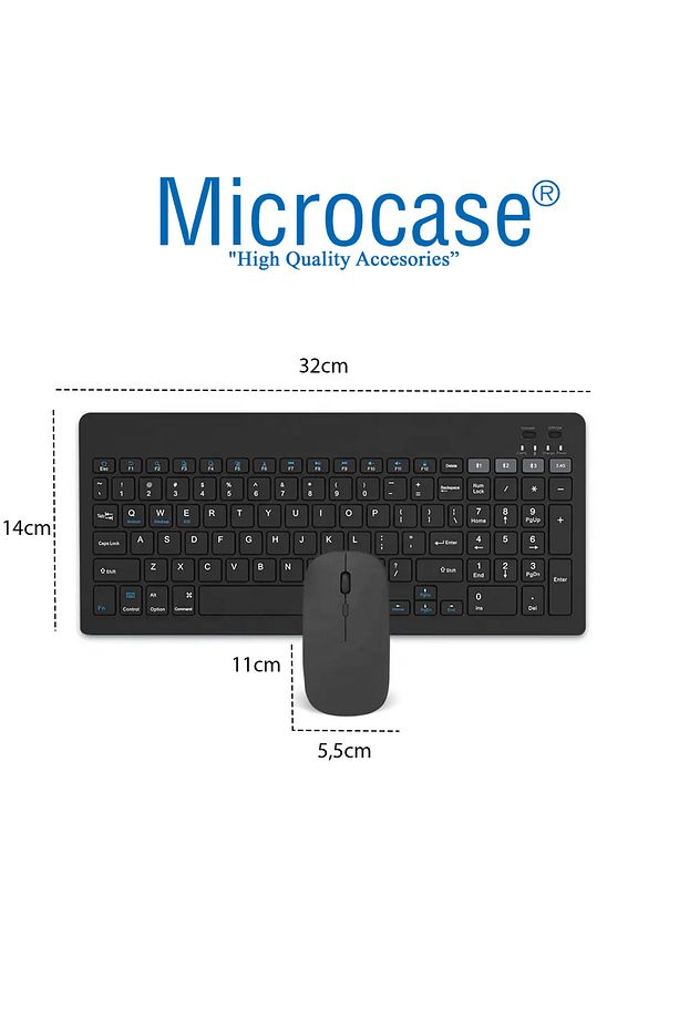 2in1 Kablosuz 2.4g ve Bluetooth Wireless Klavye Mouse Set - AL5043 - 2