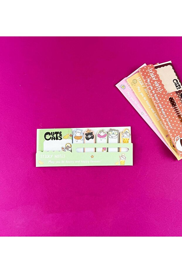 Kedi Tasarımlı Post-it - 3