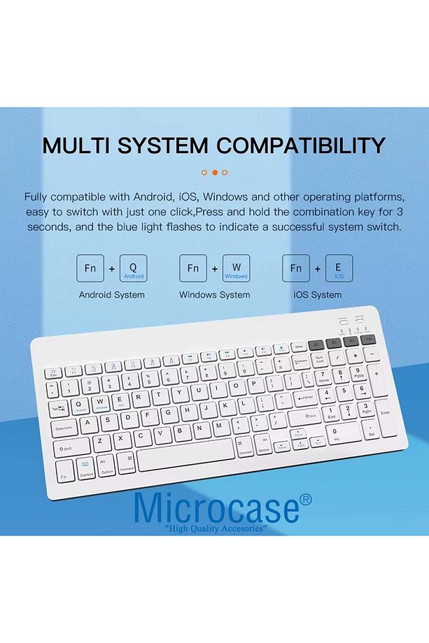 2in1 Kablosuz 2.4g ve Bluetooth Wireless Klavye Mouse Set - AL5043 - 4